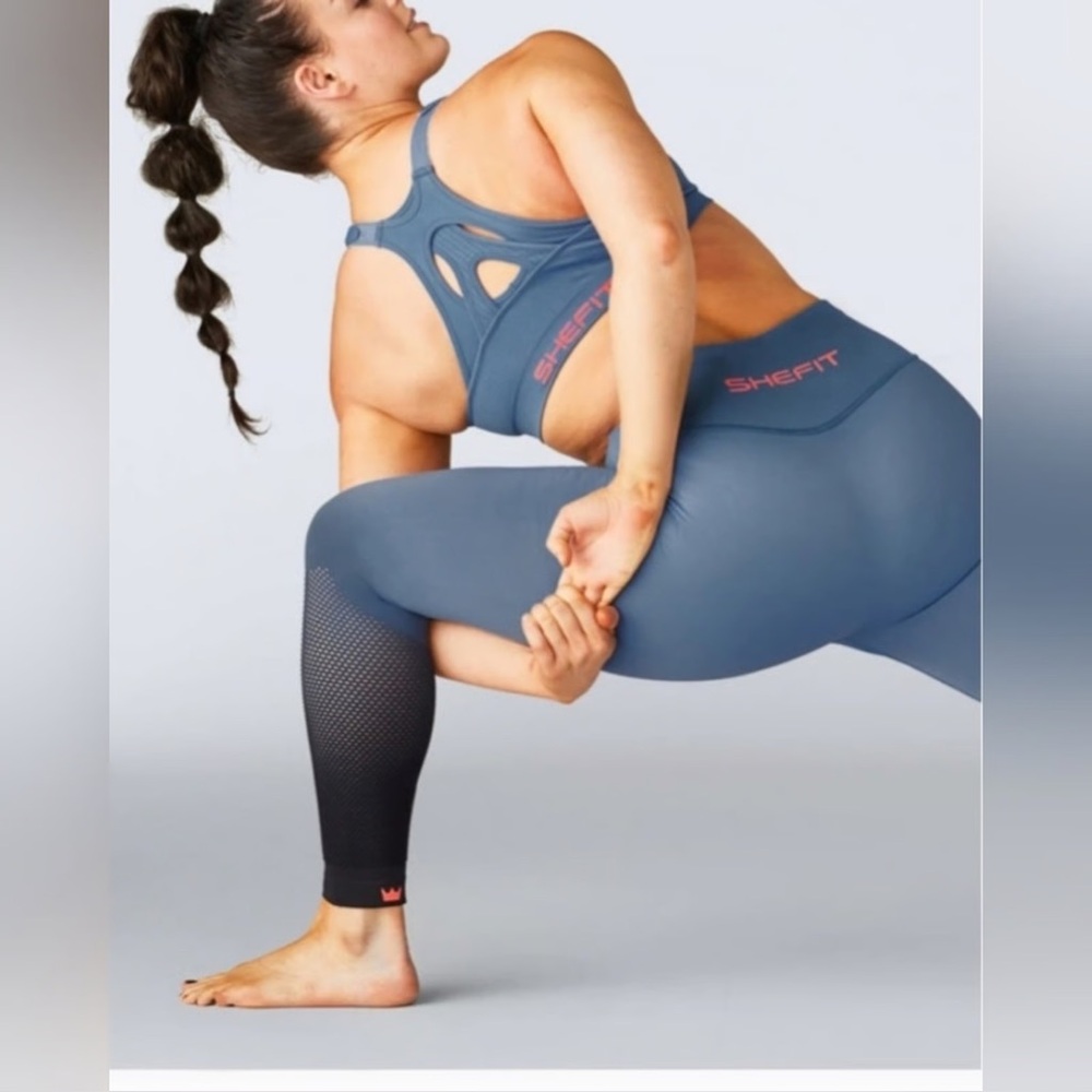 SheFit Luxe Seamless Blue Ombré Leggings Size 2XL